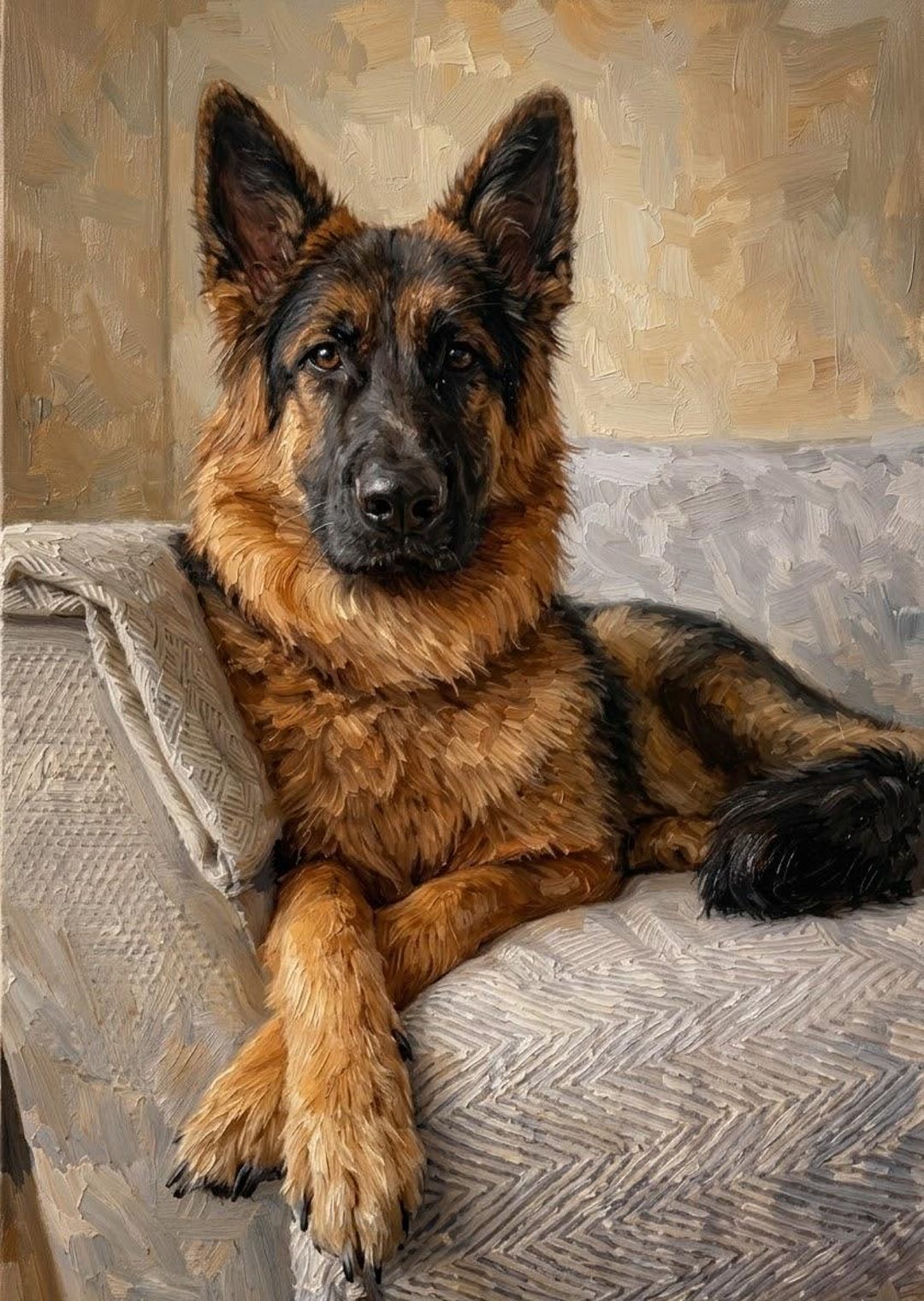 Custom Oil Painting Pet | Custom Dog Portrait on Canvas | Pet Memorial ...