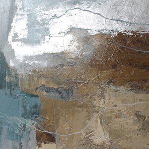 Abstraktes Leinwandbild - 90x150cm, Mit Schwarzem Rahmen, Boho Wanddekoration