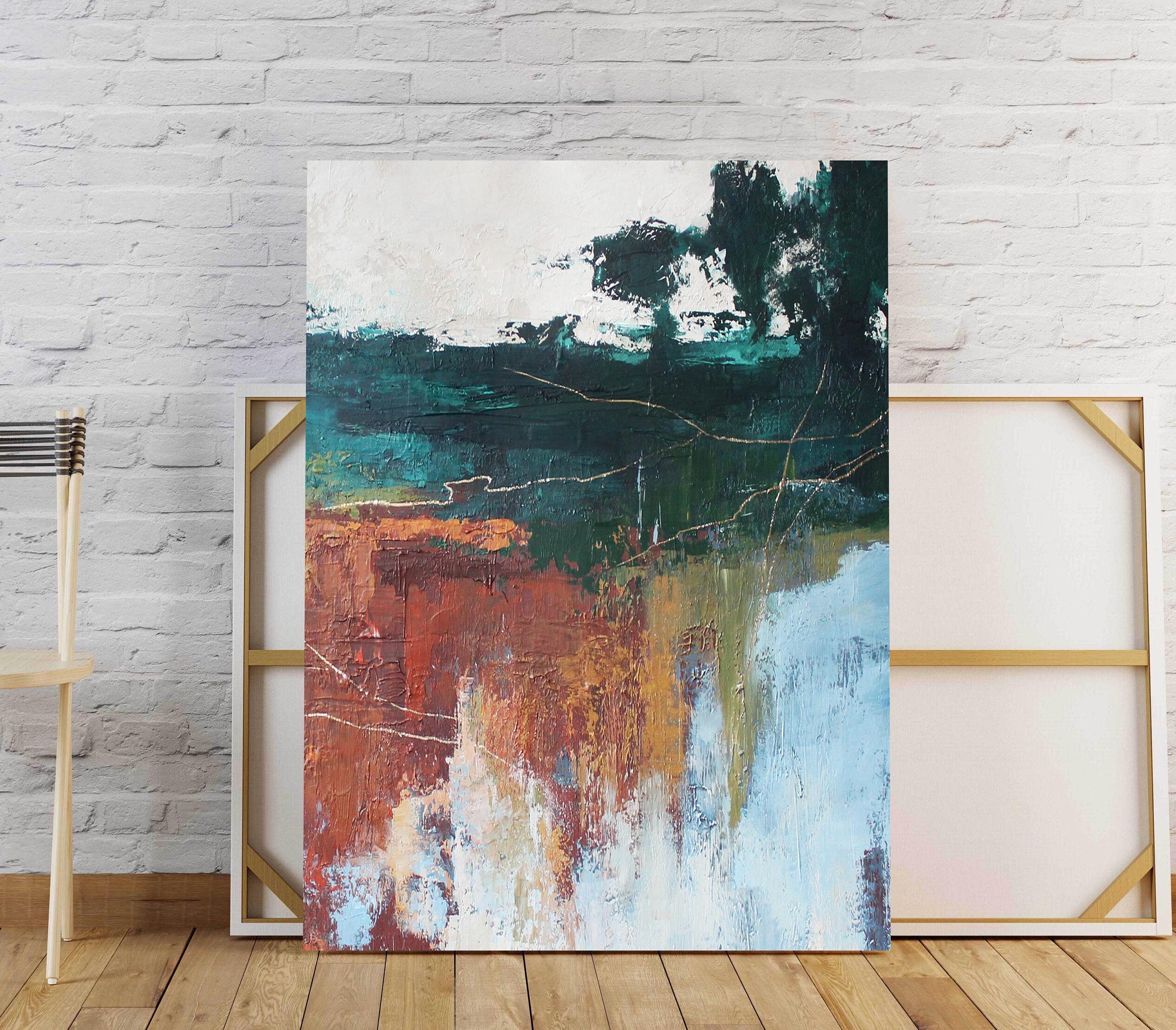 抽象的な森の絵画 | 緑の抽象画 | 緑の抽象画 | 抽象的な風景 | 抽象的