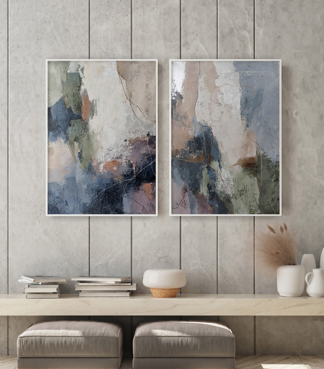 Painting Blue Green Abstract Blue Green Blue Purple Wall Art Blue Green