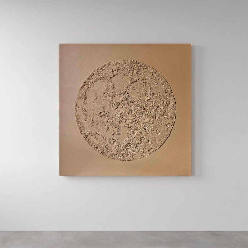 Moon Painting Canvas | Moon Painting Acrylic Beige | Abstract Moon ...