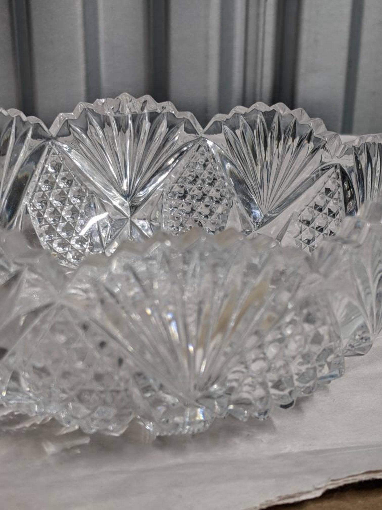 Mikasa Crystal Bowl Vintage Pattern 'Candlelight Etsy
