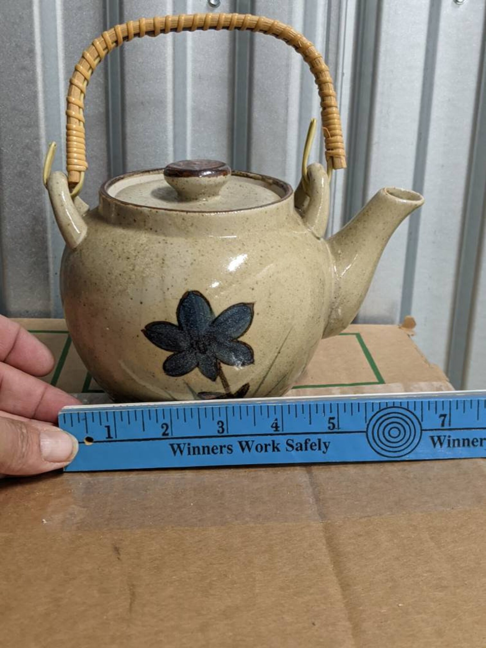 VTG Ceramic Tea Pot with Bamboo Handle Made in Japan Etsy