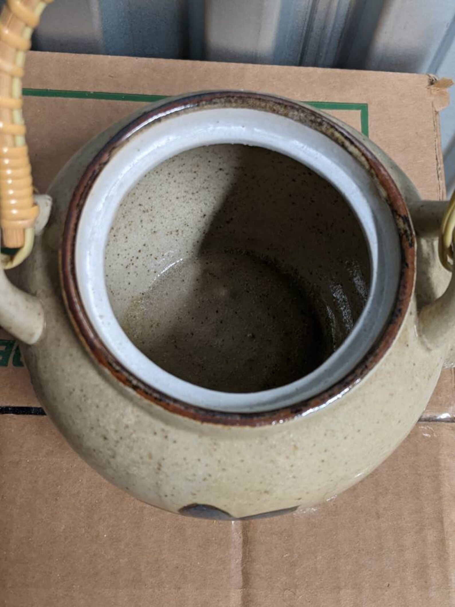 VTG Ceramic Tea Pot with Bamboo Handle Made in Japan Etsy