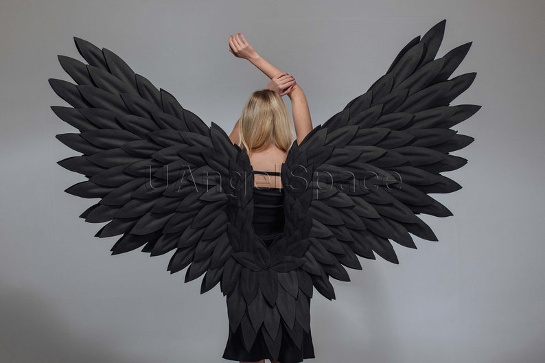 Black Angel Wings for Cosplay Costume Big Angel Wings Devil Etsy
