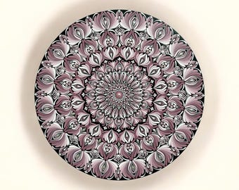 50 cm Mandala on Wood, Hand-Painted | Wood Canvas Acrylic Painting | Home Decor | Wall Hanging Artwork | Energy Picture Mandala | Dot Art Mandala |