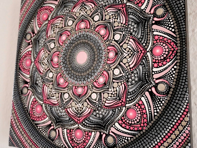 Mandala Leinwand handbemalt Punktmalerei dotpainting Etsy