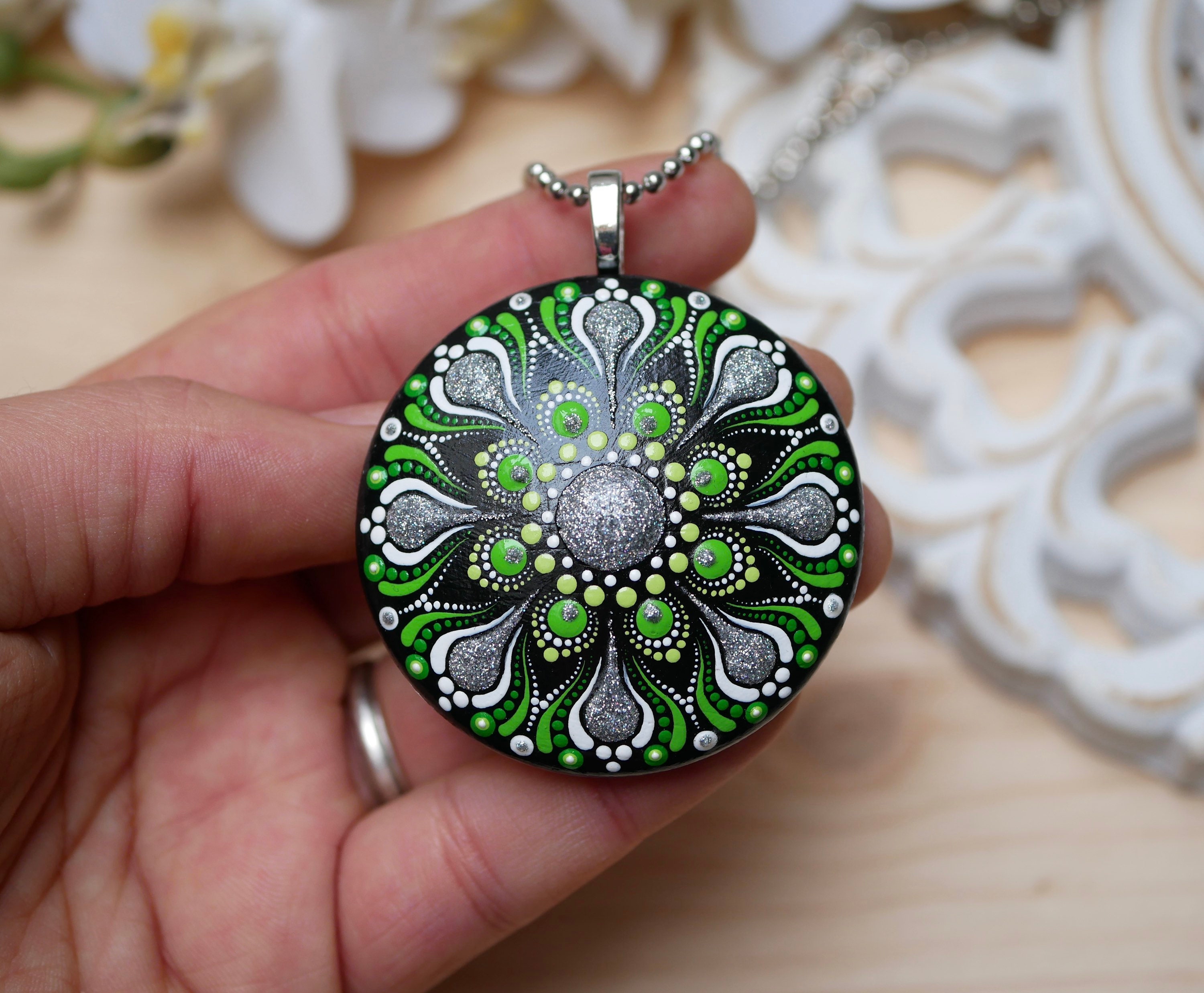 Necklace Mandala Art Jewelry Mandala Art Haldi Mandala Jewellery