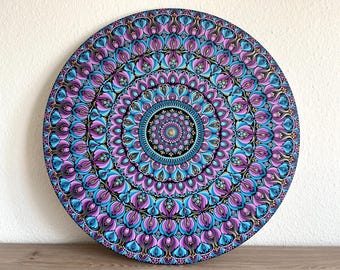 75 cm Mandala Painting, Hand-Painted | Meditative Art