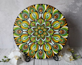 Mini mandala on wood 20 cm | Tapestry | Dot Mandala Wall Decor | mandala wood | Decoration | mediation