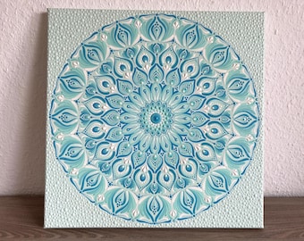 40 x 40 cm hand-painted mandala canvas dot art painting artwork