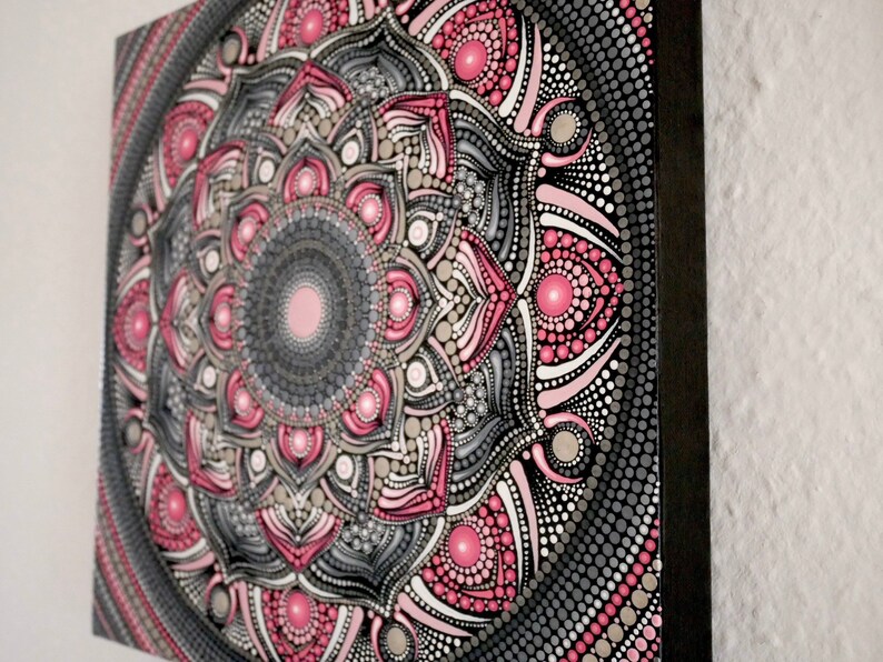 Mandala Leinwand handbemalt Punktmalerei dotpainting Etsy