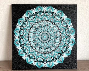 50 x 50 cm hand-painted mandala canvas dot art painting artwork
