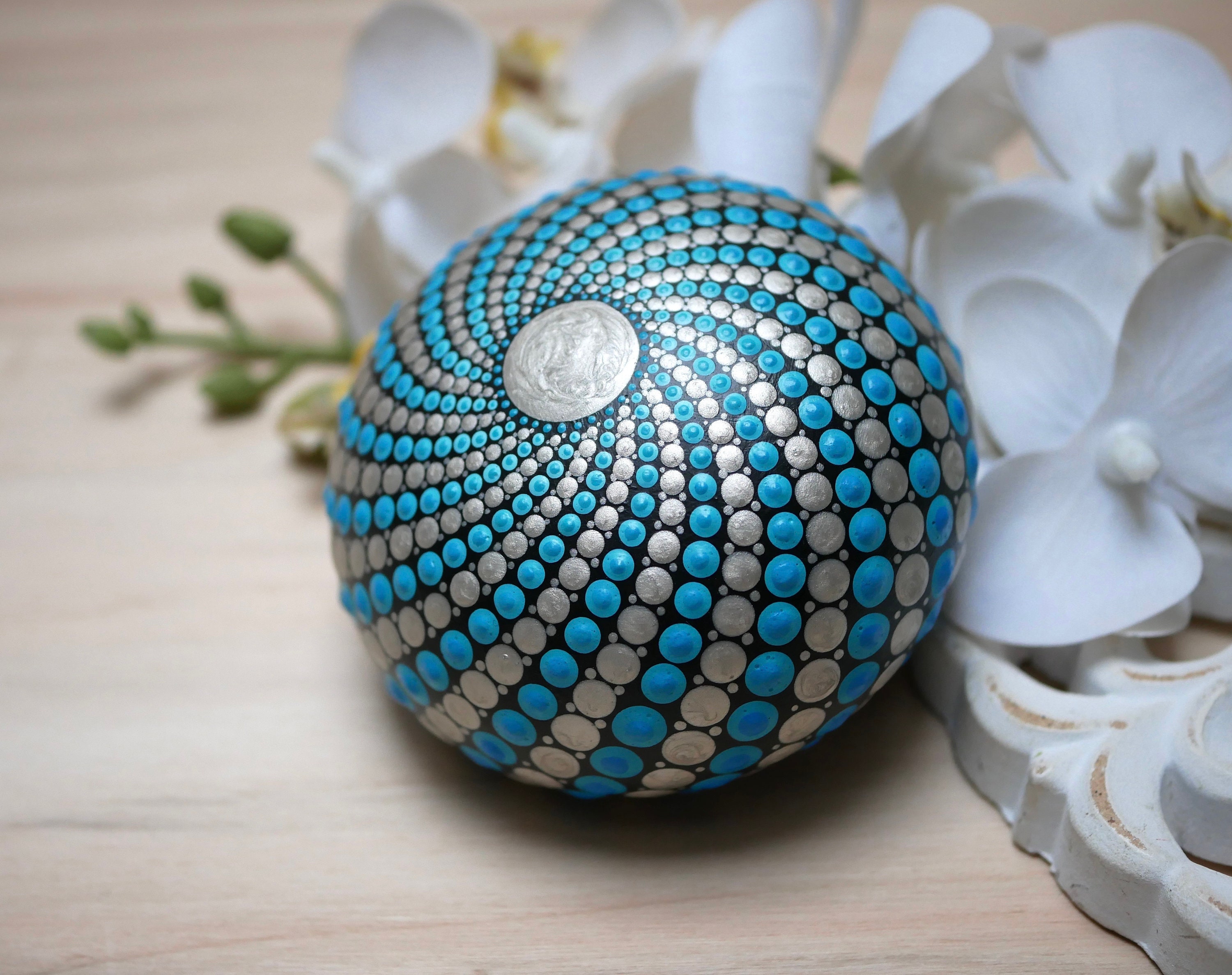 Sacred Geometry Stone Painting