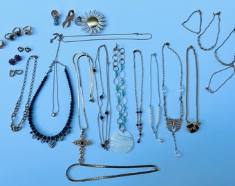 Large Vintage Avon Jewelry Lot- Necklaces, Bracelets, Rings, Earrings, Pins