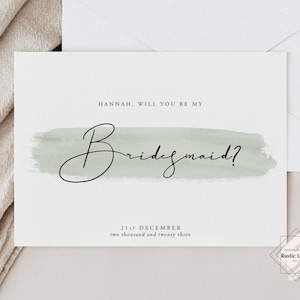 Personalised bridesmaid proposal card, Will you be my bridesmaid / flower girl / maid of honour card. Bridesmaid proposal Card