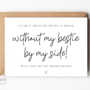 Will you be my bridesmaid / flower girl / maid of honour card. Bridesmaid proposal Card, act surprised bridesmaid, bridesman proposal card