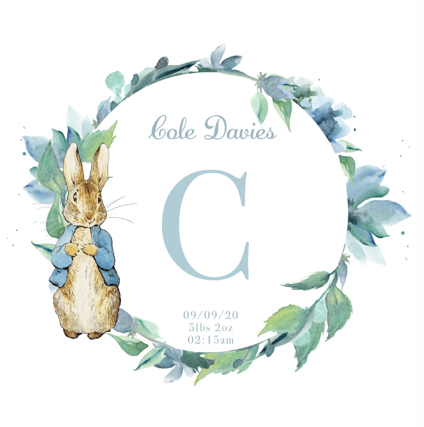 Personalised Peter Rabbit New Baby Card New Baby Baby Boy Etsy UK