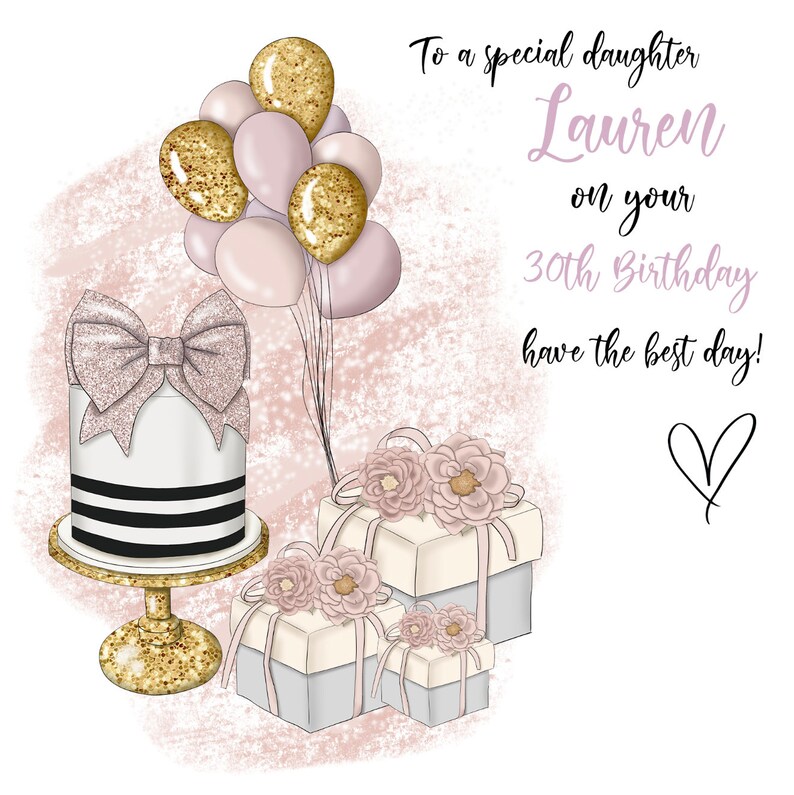 Personalised Birthday Card Fashion Girl Birthday Card Etsy