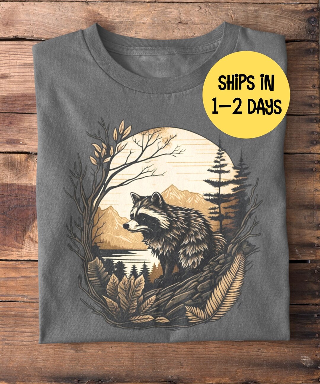 Raccoon in the Wilderness Shirt Gifts for Raccoon Lovers Raccoon T ...