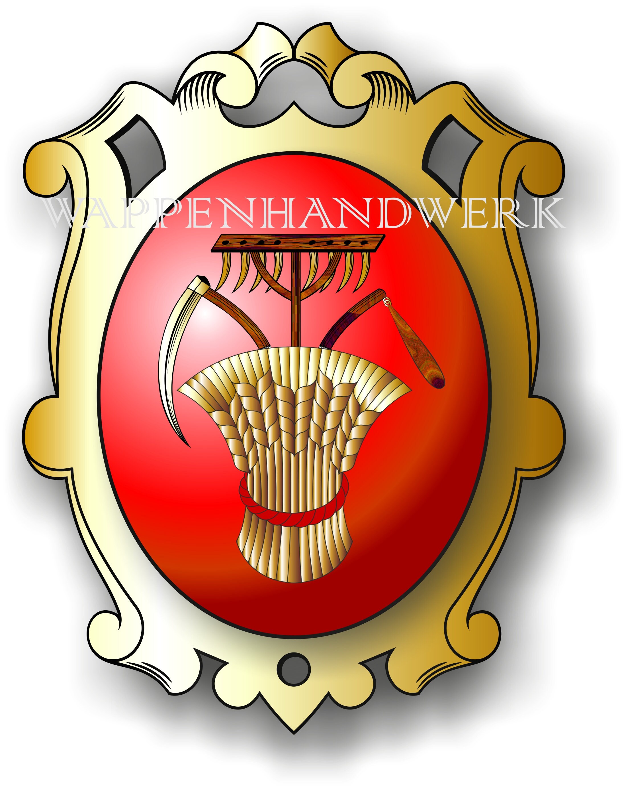 Zunftwappen Landwirt Bauer Obstbauer Gemüsebauer Obst Getreide Etsy.de