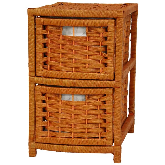 17 Natural Fiber Occasional Chest Of Drawers Honey Etsy