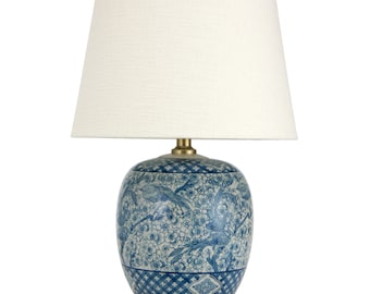 Ralph Lauren Lamps Ralph Lauren Lamps, Lauren Ralph Blue White Porcelain Table Lamp 67x42cm