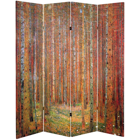Stoclet Frieze Tall Double Sided Works of Klimt Room Divider 6 ft