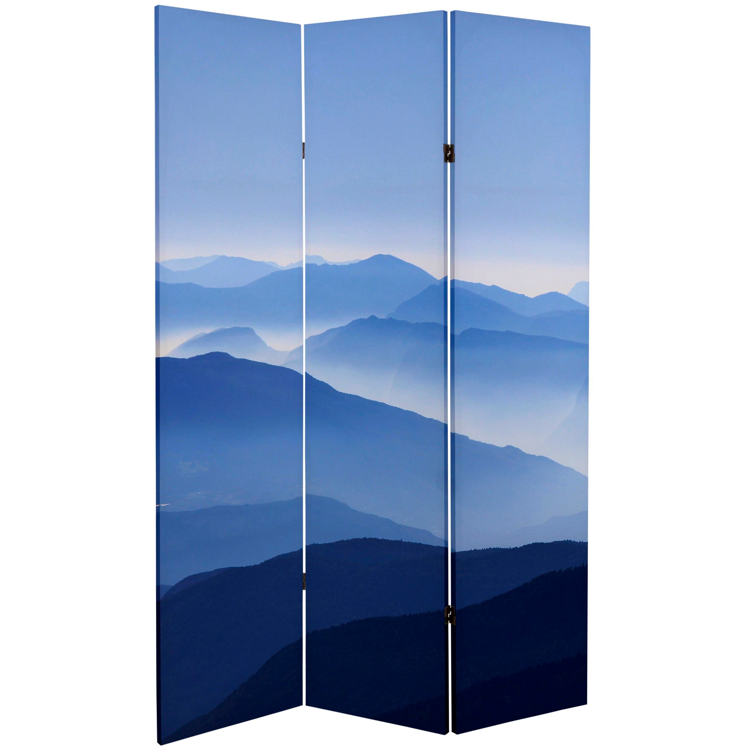 6 Ft. Tall Double Sided Misty Mountain Canvas Room Divider - Etsy