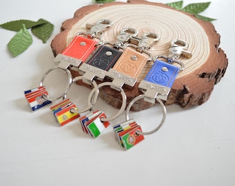 Personalized Flag Keychain, Gift Traveler Souvenir Collectable