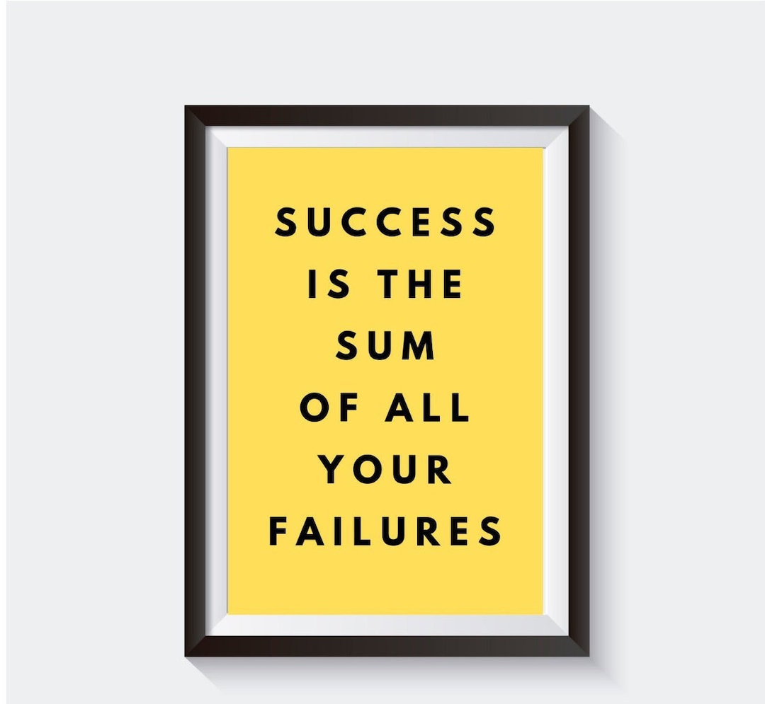 Motivational Wall Art A4, Printable Wall Art, Success Quote, Office ...