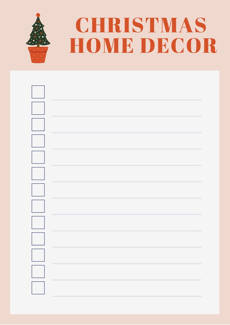Christmas Checklist, Printable Checklist, Download Christmas Checklist ...