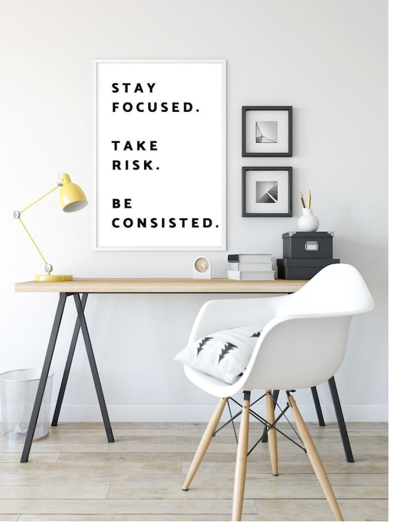 Motivational Wall Art Office Decor for Women Work From Home Sign, Office  Desk Accessories Inspirational Quotes Printable Thank You Gifts 