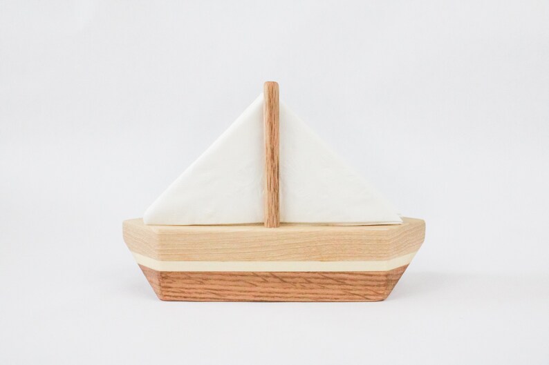 Wooden Sailboat Napkin Holder with an Ecofriendly Food Grade Etsy