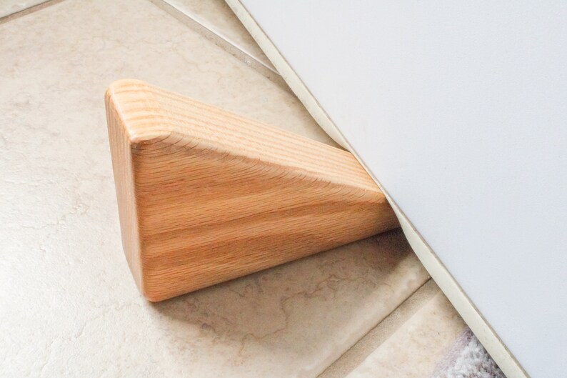 Extra Tall Solid Oak Wood Door Stop Door Wedge for Extra Tall Etsy
