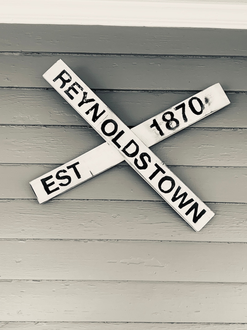Atlanta wall decor Reynoldstown Atlanta railroad decor railroad crossing sign Atlanta art