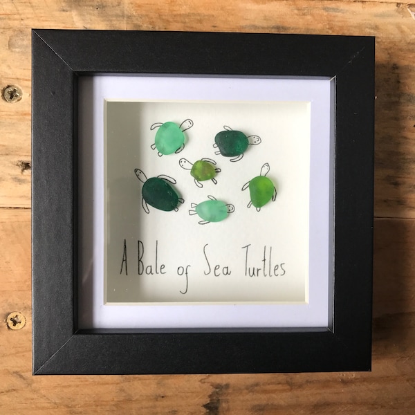 Sea turtle Sea Glass Picture