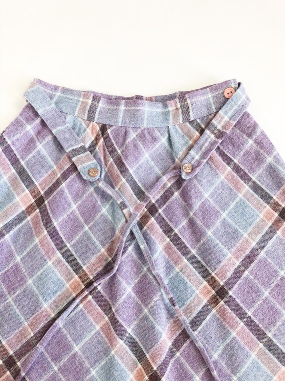 Vintage 80s Plaid Pastel Skirt - image 9