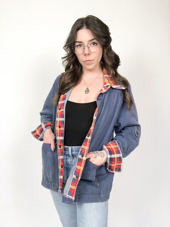 Incredible Vintage Two-Toned Leather Chore Coat