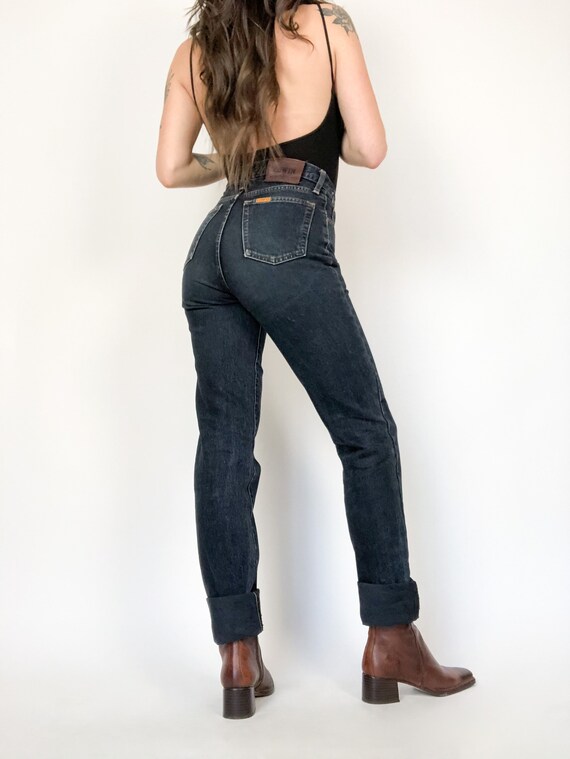 Vintage 90s Edwin High Rise Slim Fit Jeans Waist 2