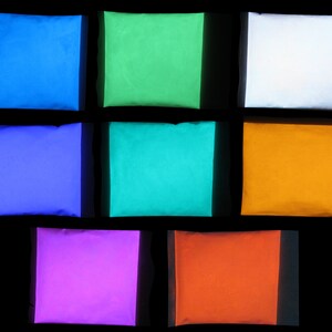 1 ounce of GLOW in the DARK pigment powder for Crafters, Nail Art, Resins