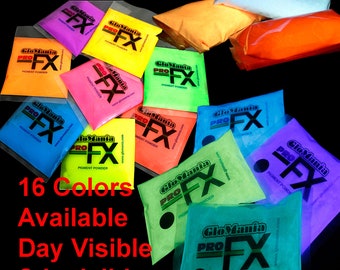 Glow in the Dark Daytime VISIBLE COLORS Pigment Powders  great for RESIN, WoodMolding Casting