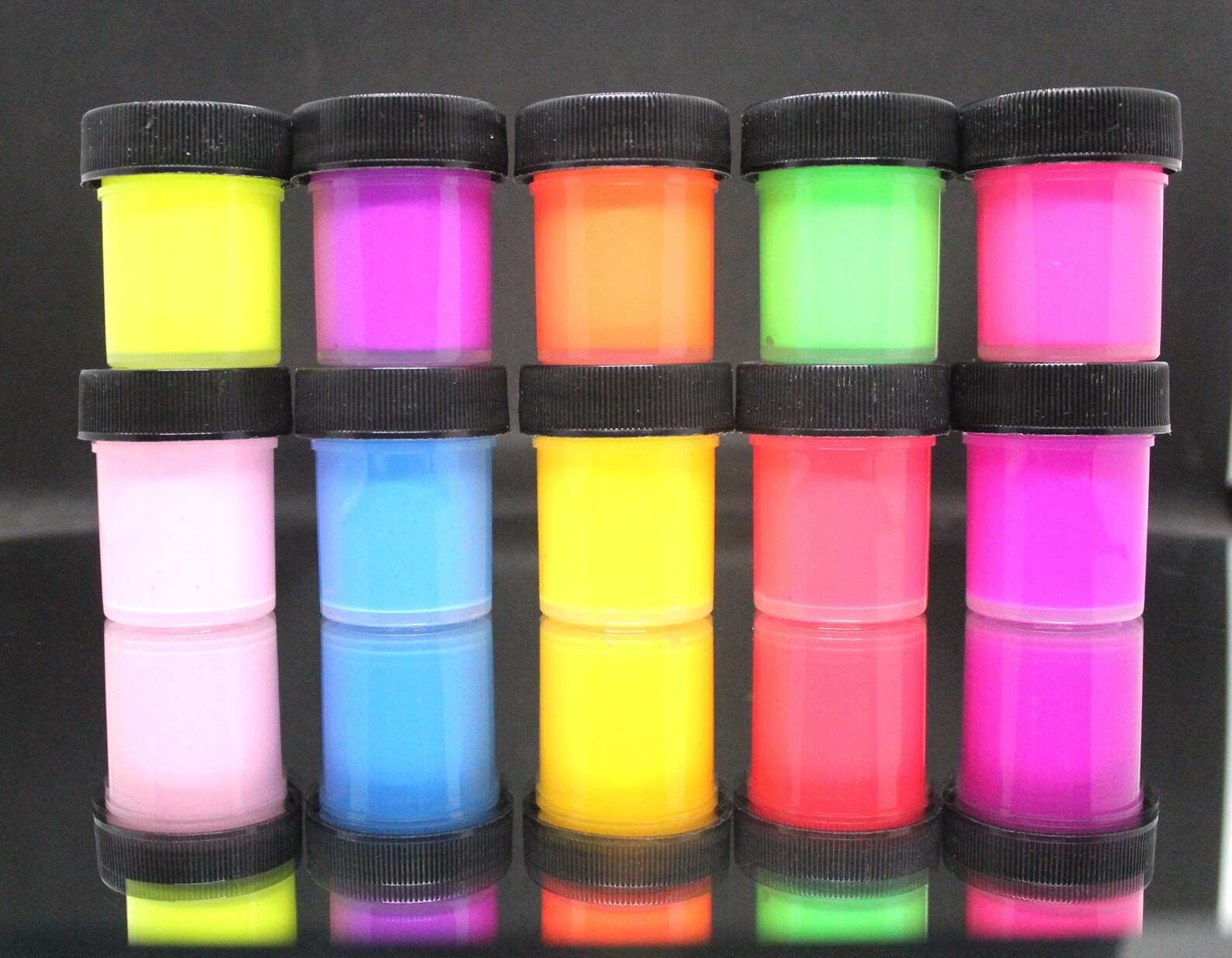 UV Black Light Neon Craft Sample Acrylic Paints 10 Color Set Etsy