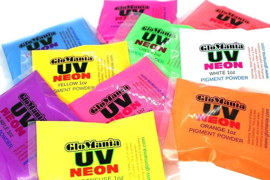 Pigmento Fotoluminescente UV/Neon – 25g – Colore Luce: Nero – Effetto Luminescente Al Buio