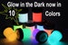 Glow in the Dark Paint 10 Color Visible Acrylic Sampler Set with FREE UV Black Light, pot of Medium Additive mix with Glow powder pigments 