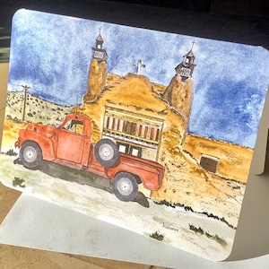 New Mexico Church, Folded, Blank Notecards