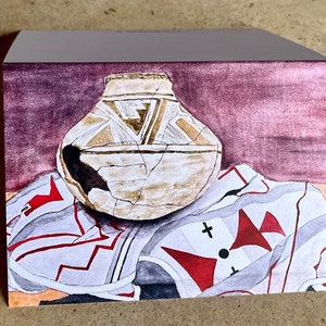 Blank Notecard, Mimbres Pottery, New Mexico, Watercolor