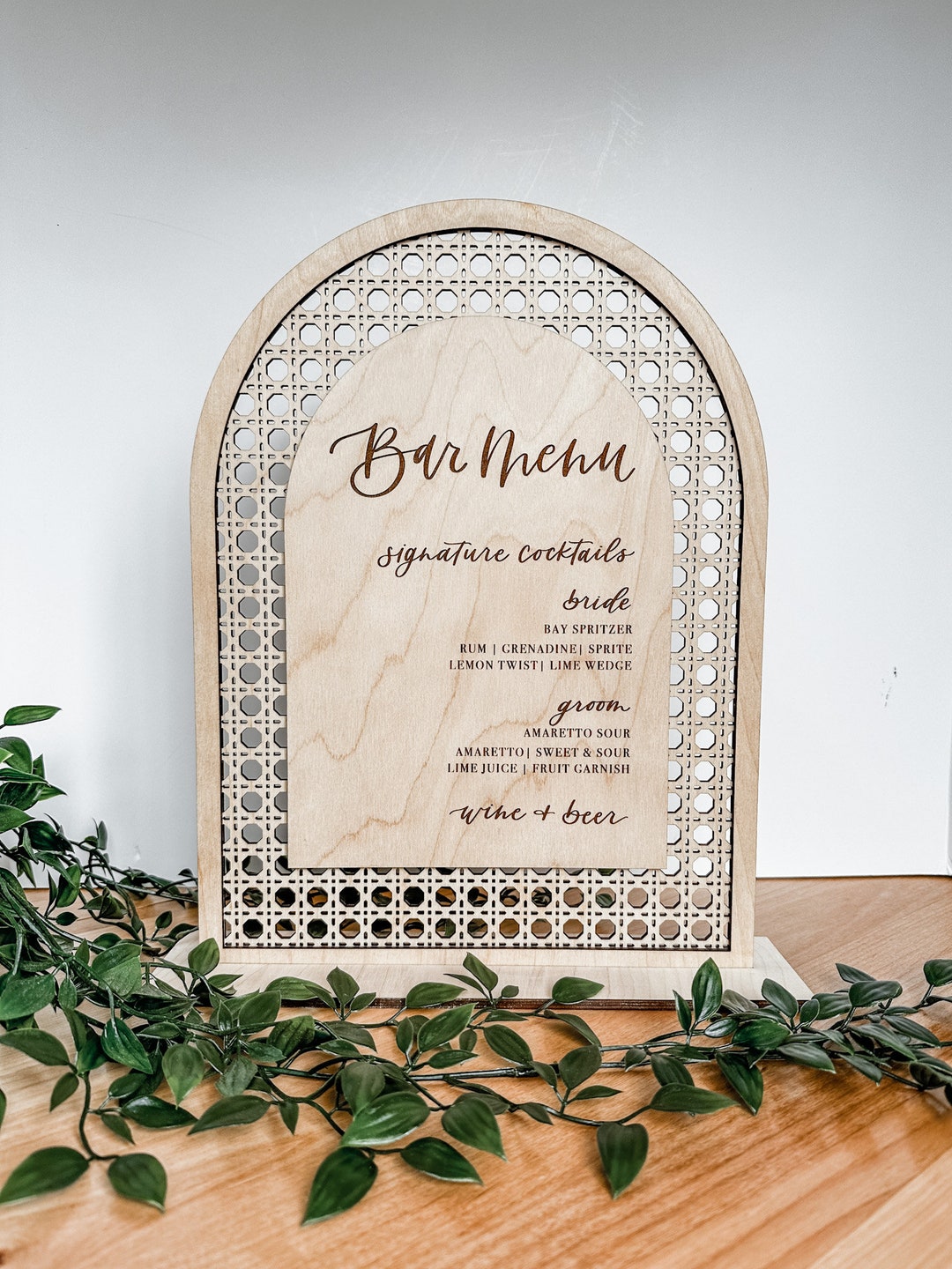 Boho Wedding Sign Bar Menu Sign Boho Wedding Decor Bohemian - Etsy ...