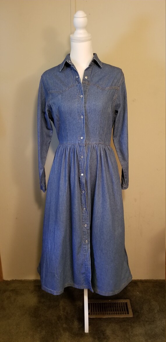 vintage denim dress