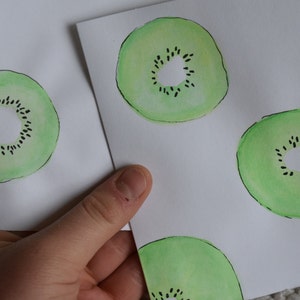 Watercolor Kiwi Greeting Card